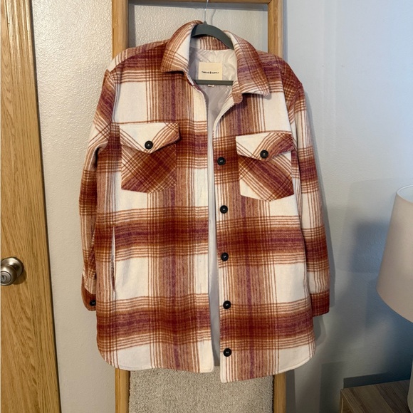 Thread & Supply Plaid Button-Up Jacket - Picture 1 of 2